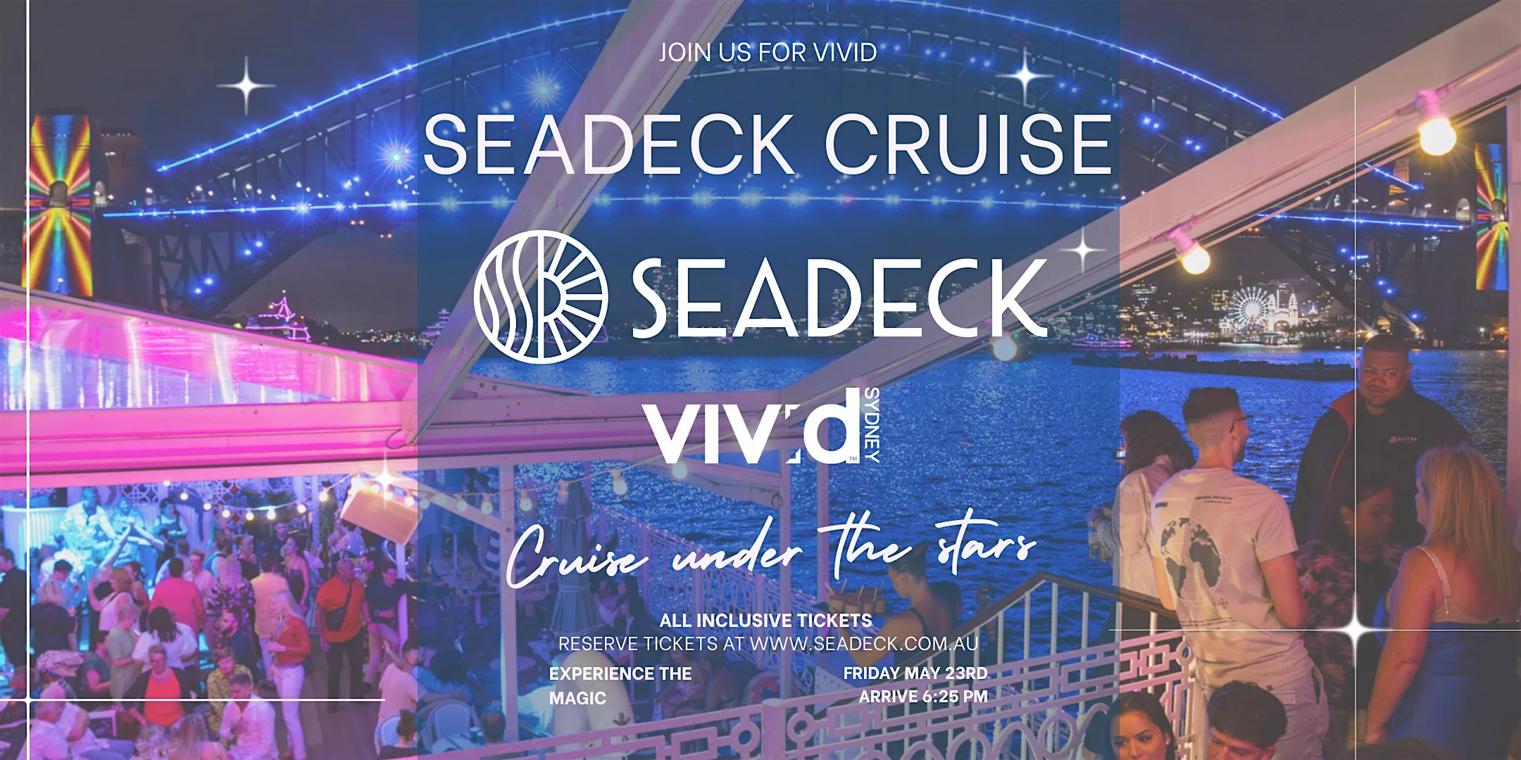 VIVID OPENING CRUISE ON BOARD SEADECK! - Friday 23rd May 2025